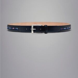 Paul & Shark Dark Blue Belt with Nautical Accents